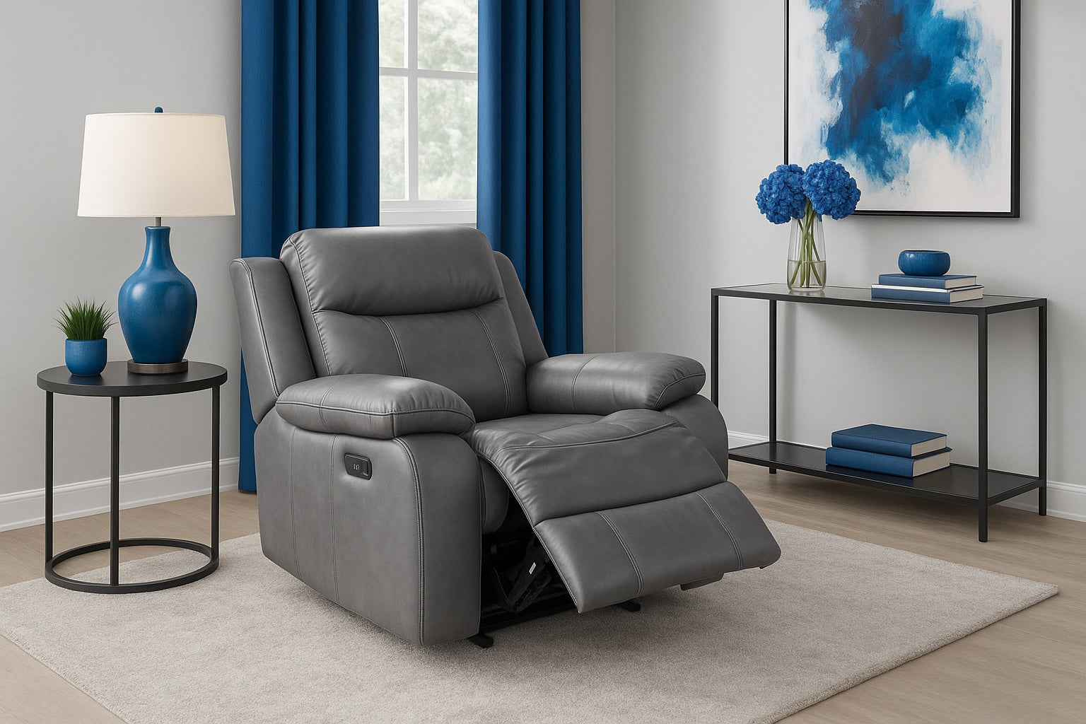 Padded recliner chair for home relaxation