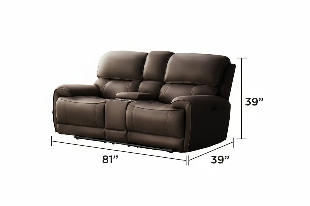 Modern reclining sofa by Meuble Divino featuring plush cushions and a sleek design for comfortable lounging.