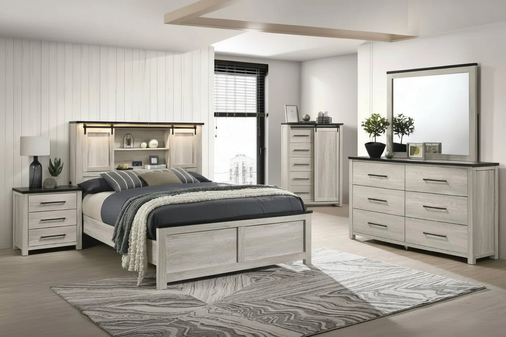 Modern farmhouse bedroom set Meuble Divino