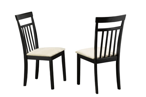 3-Piece Classic Dining Set with Beige Padded Seats