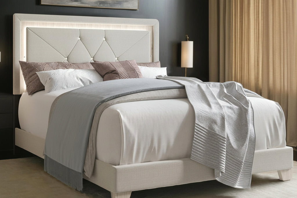 Lit platforme rembourré moderne