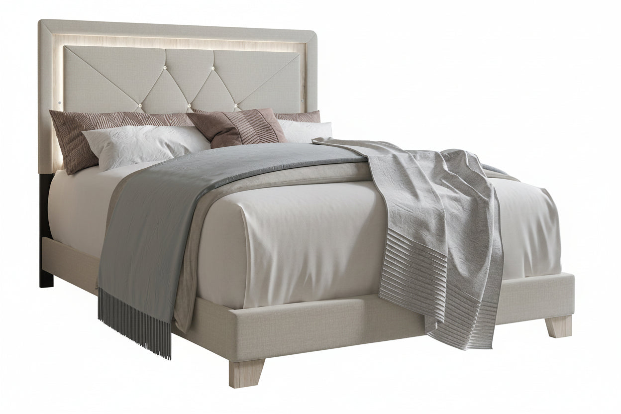 Lit platforme rembourré moderne