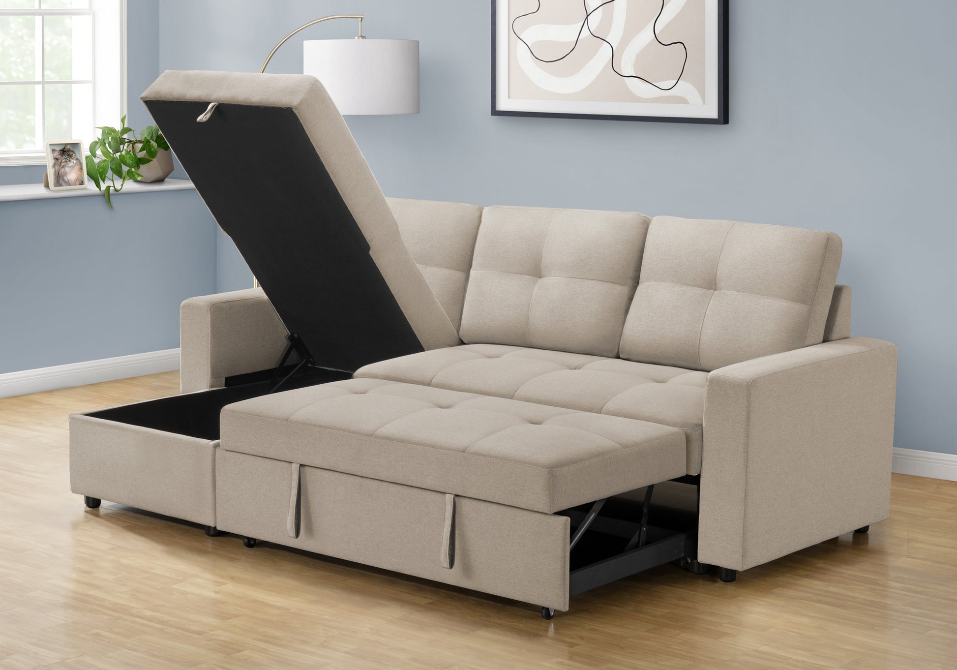 Sofa bed with storage