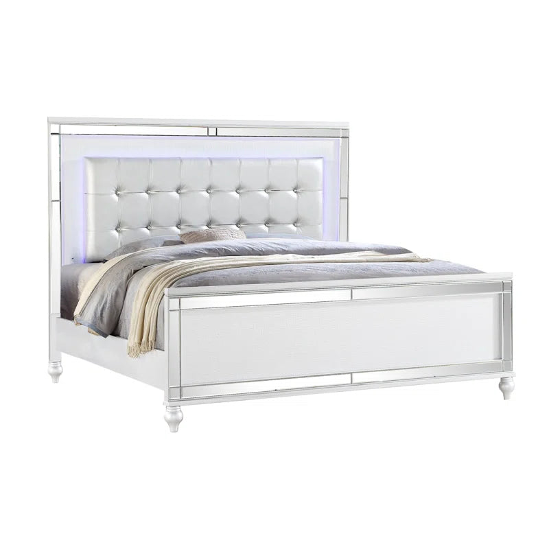 Elegant Bedroom Set King— White