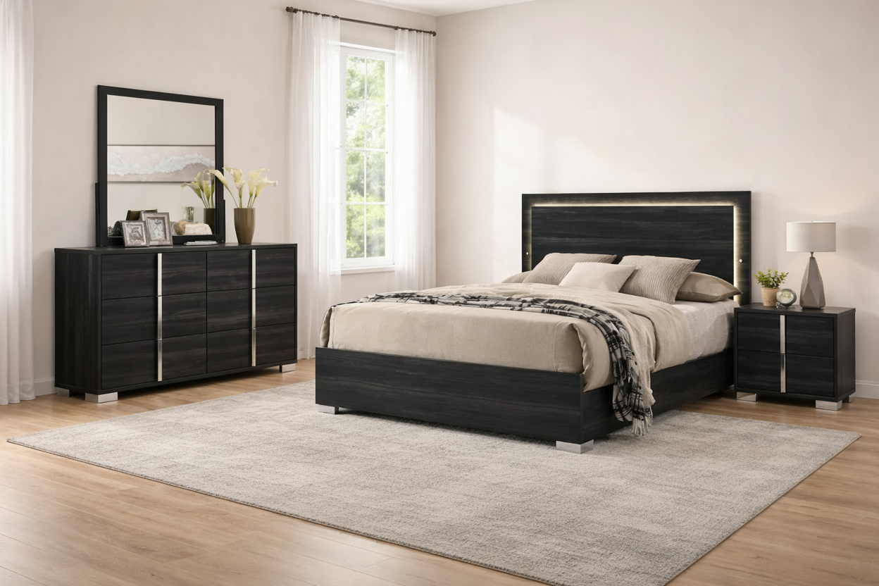 Aphro king bedroom set 4 pieces