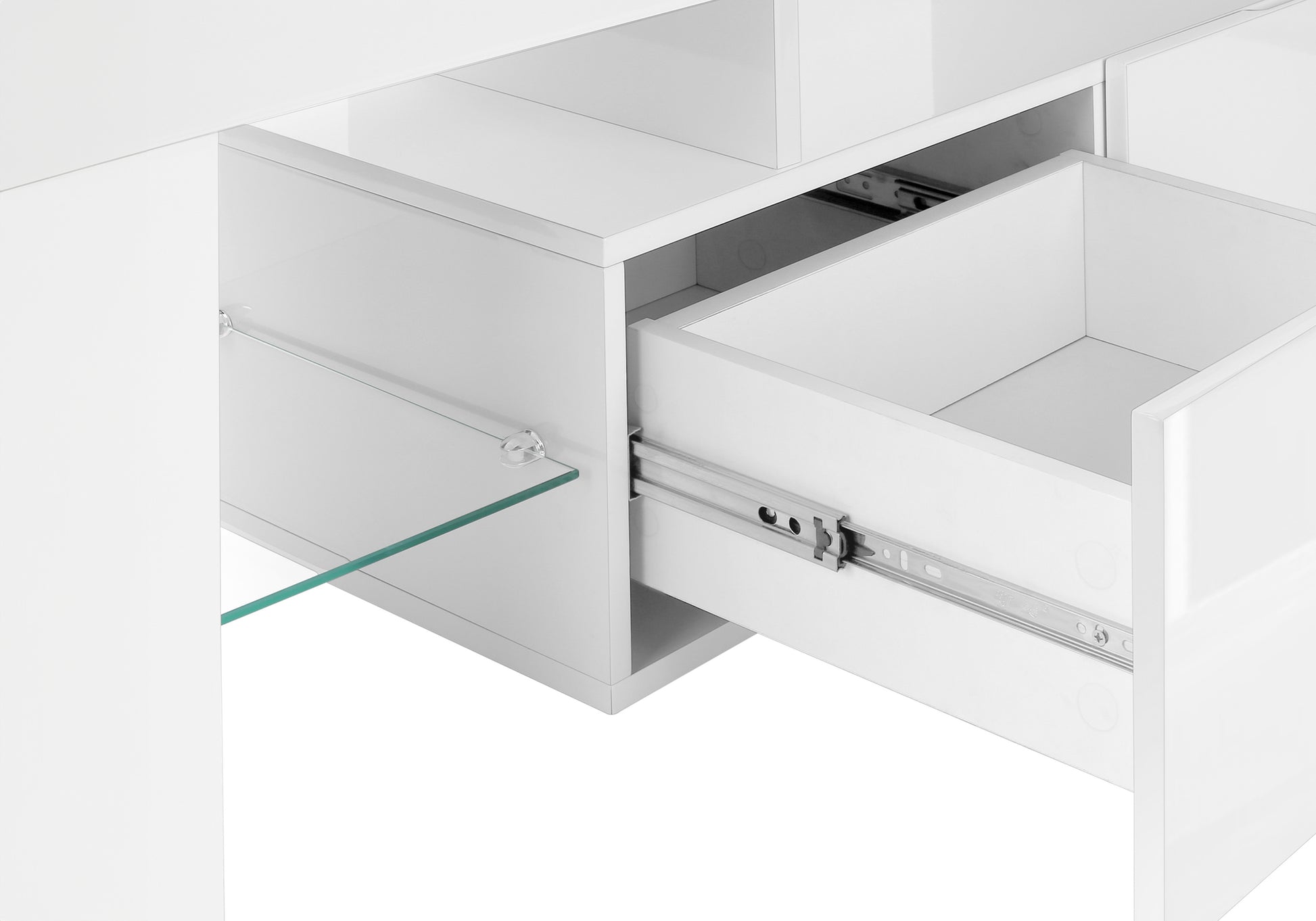 Contemporary TV stand — White