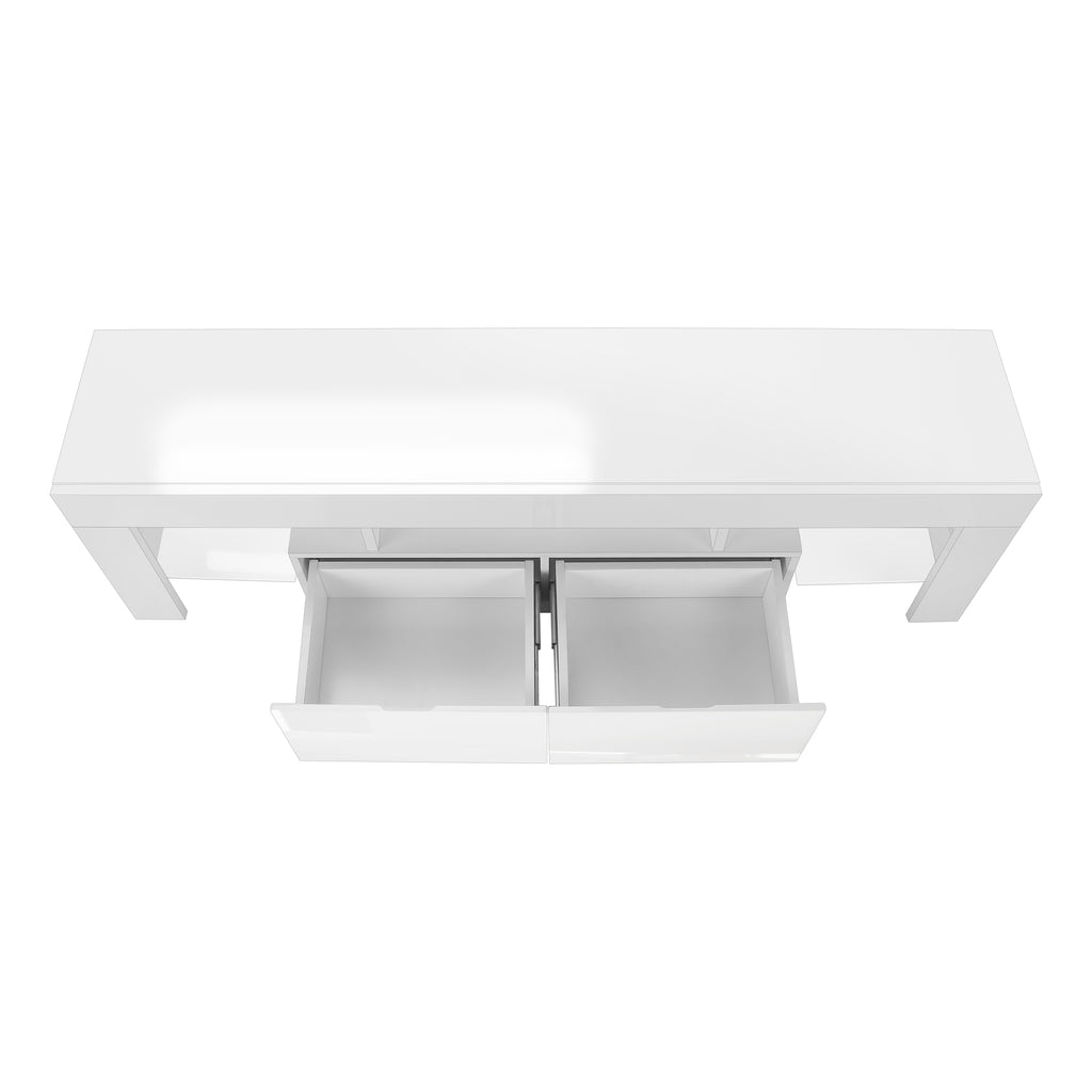 Contemporary TV stand — White
