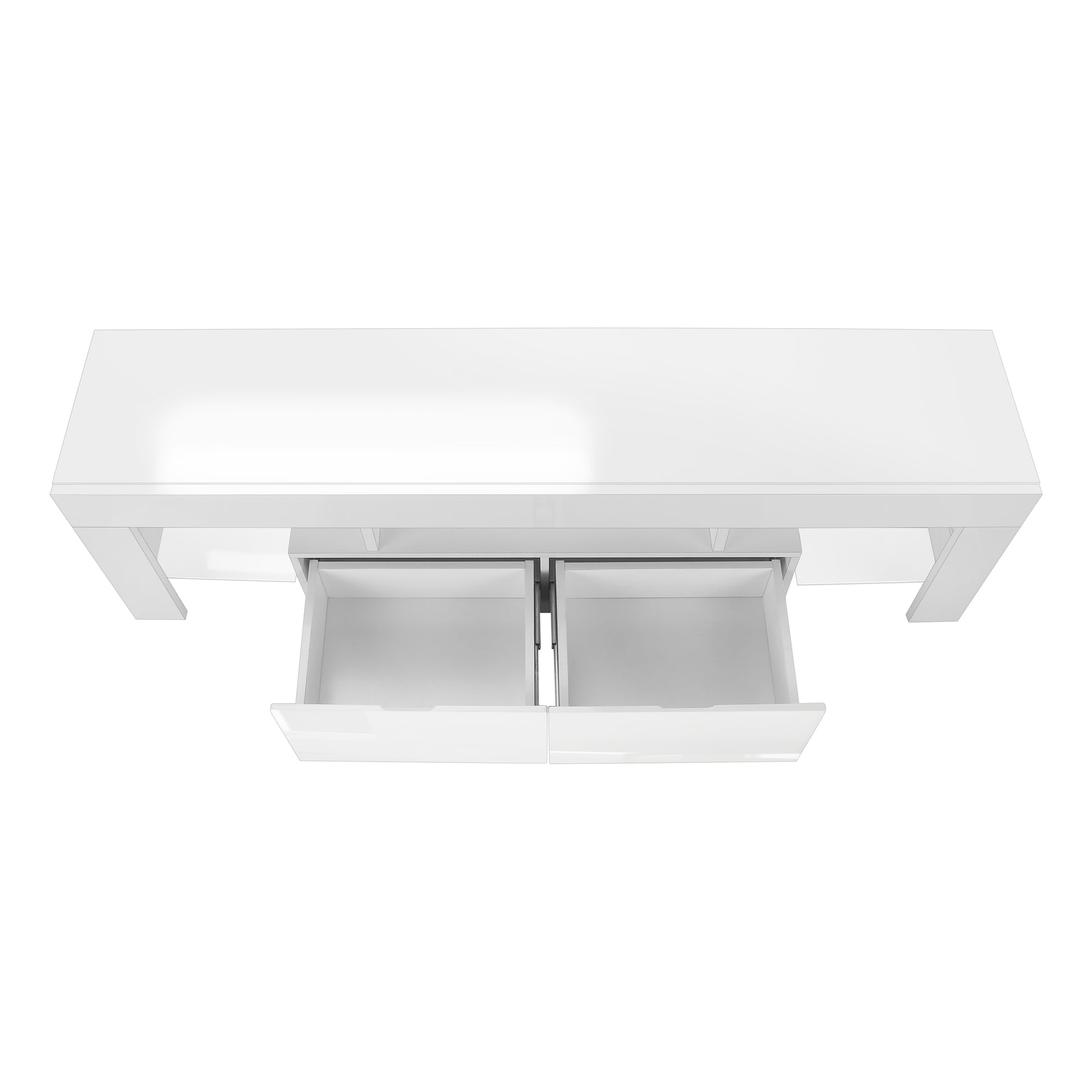 Contemporary TV stand — White