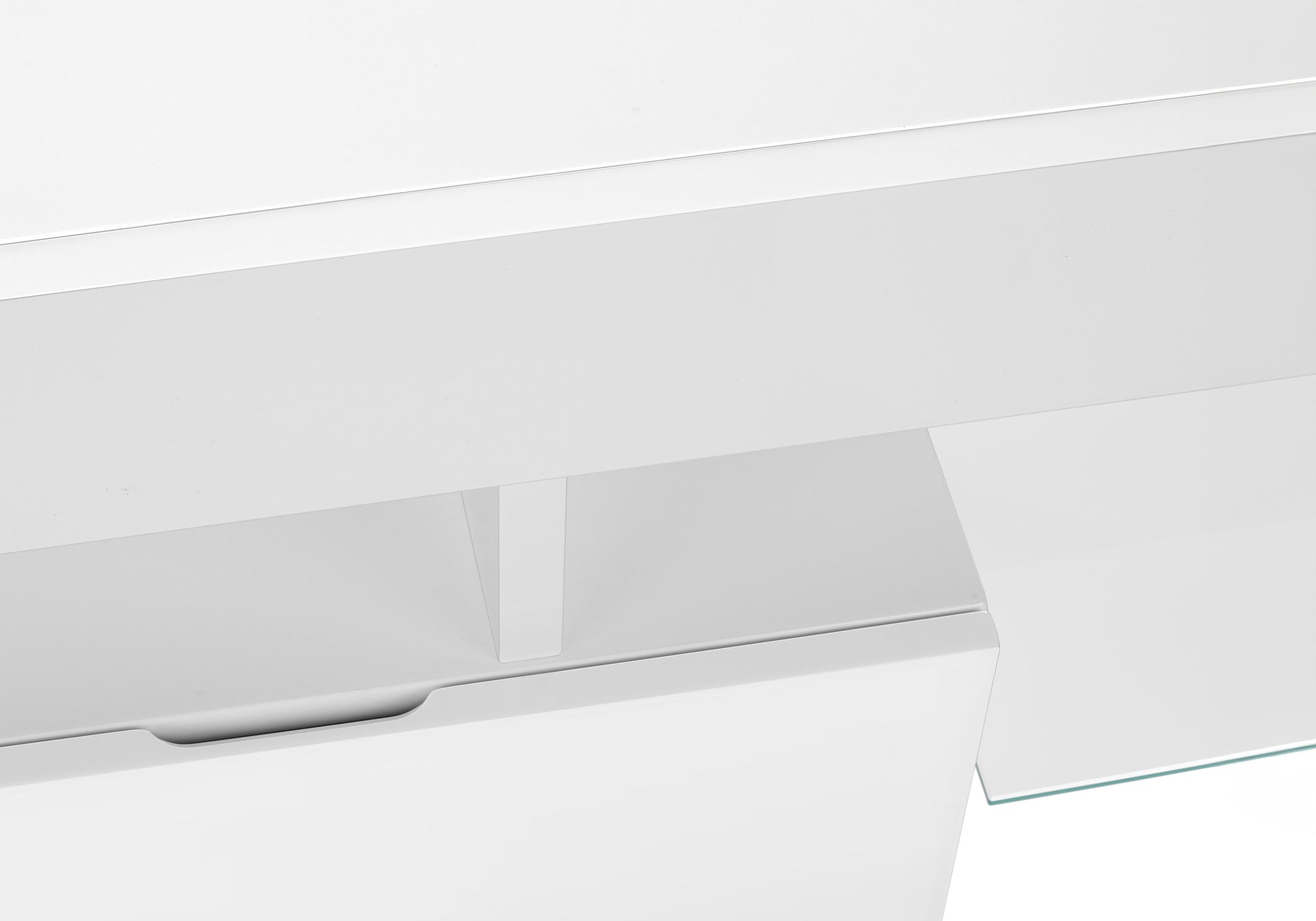 Contemporary TV stand — White