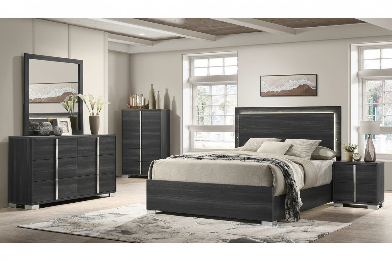 Aphro king bedroom set 4 pieces
