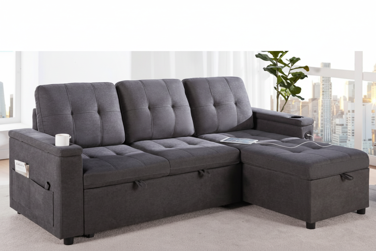 Sofa bed with storage and Usb charger