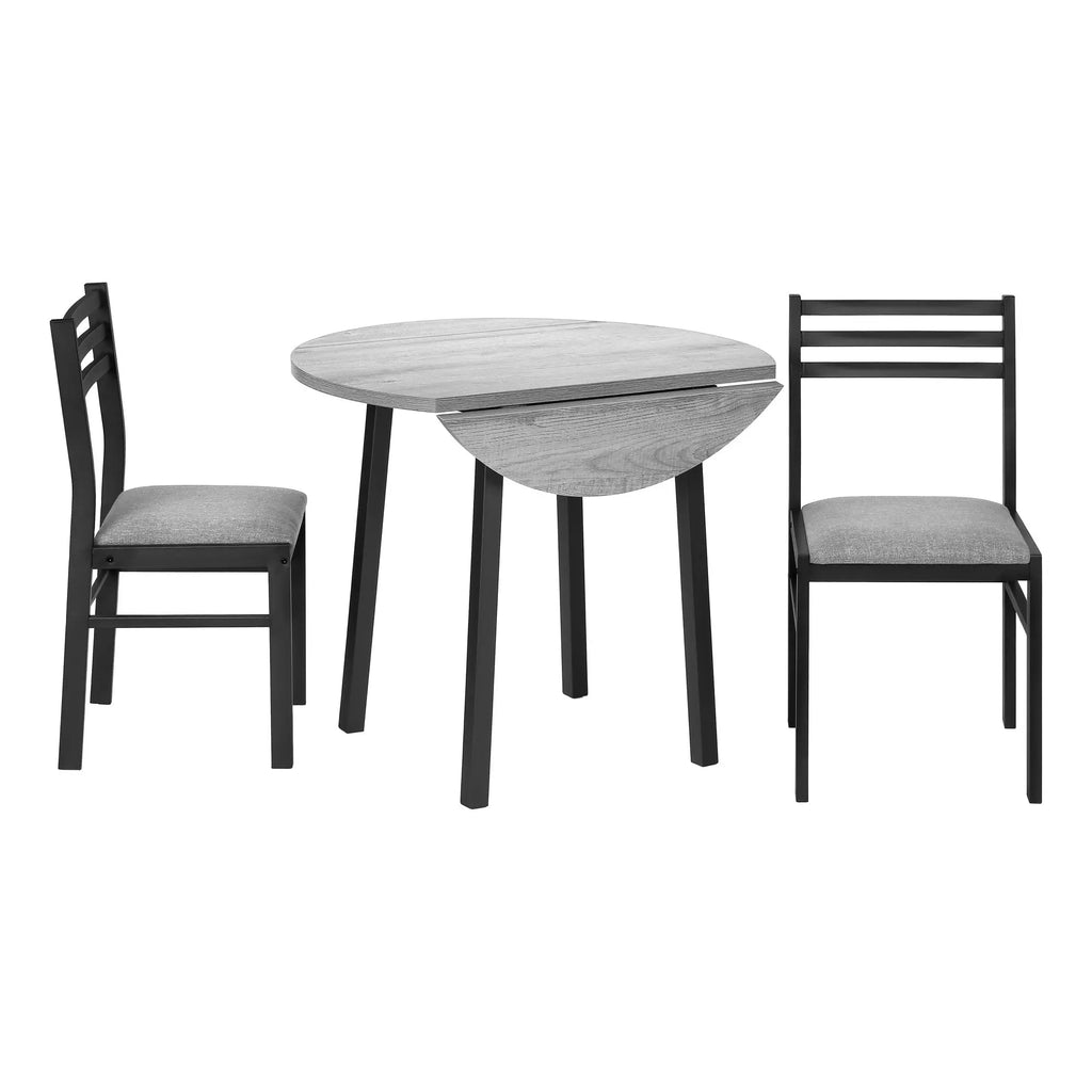 MTL meubles et Matelas Handy Drop 3-piece dining set with a table and two chairs, modern wooden design for dining space.