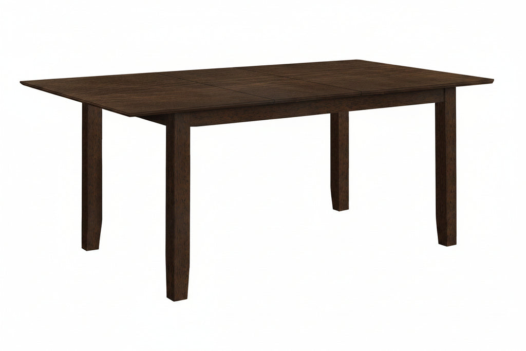 Ensemble de salle à manger extensible Espresso avec chaises à dossier croisé (options 5 et 7 pièces)