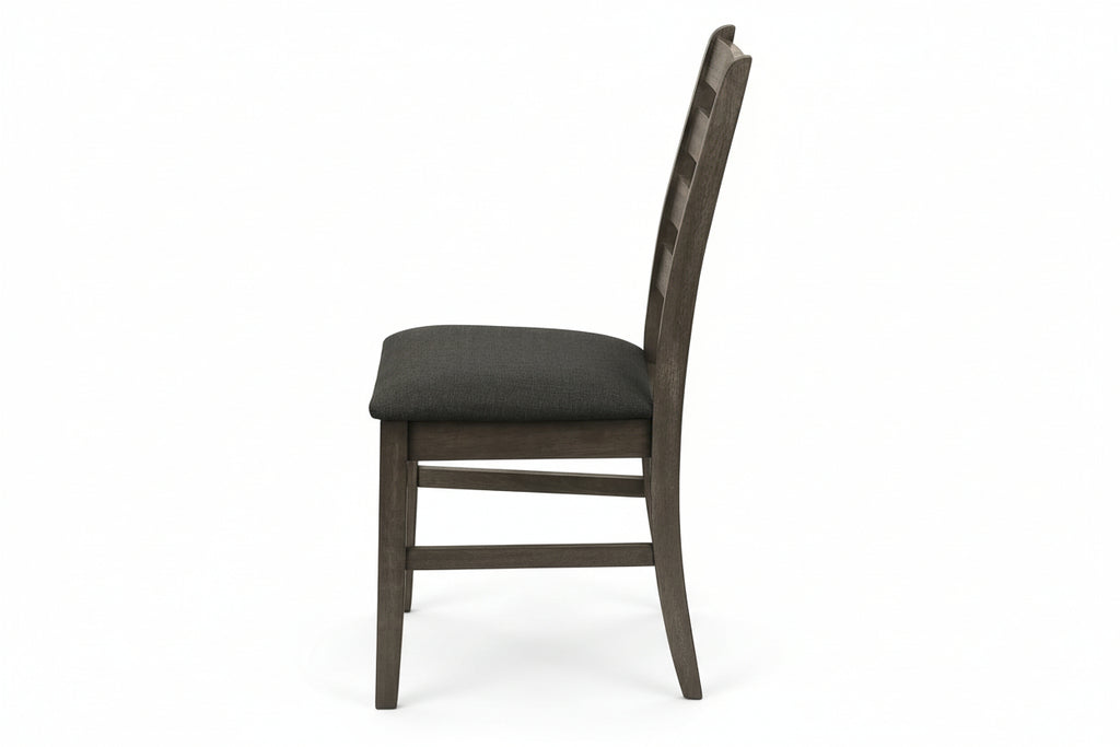Set of two upholstered dining chairs by Meuble Divino, featuring cushioned seats and stylish design for modern dining rooms.