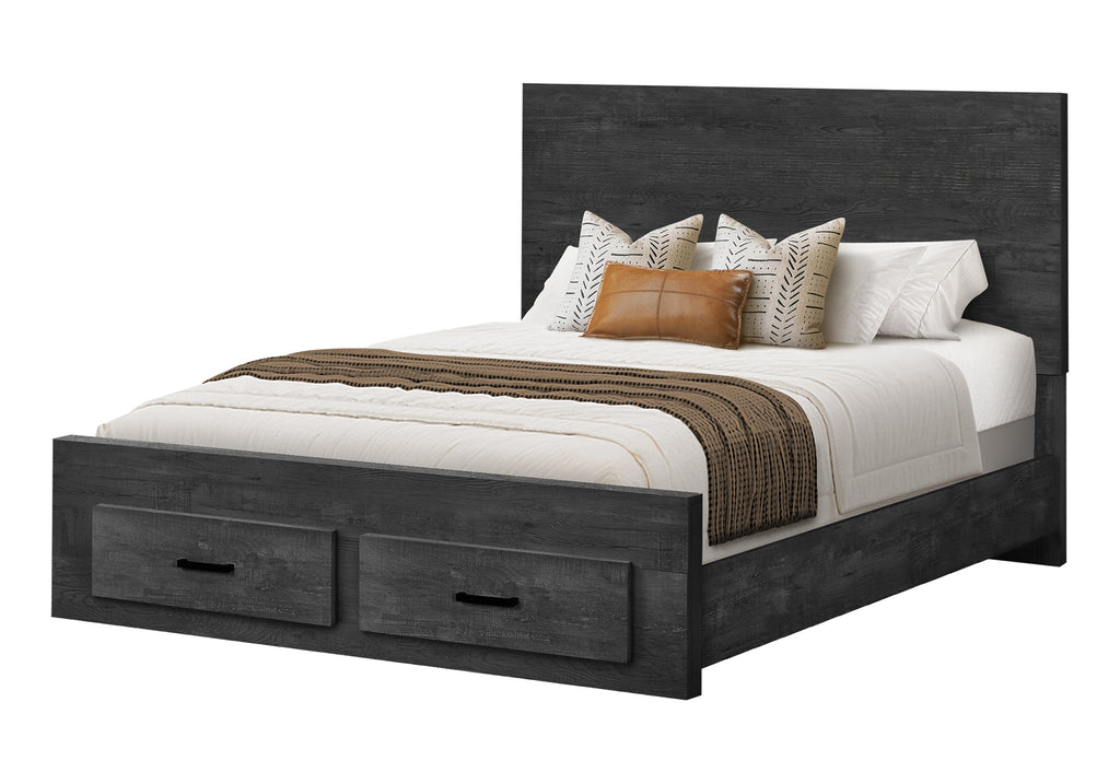 216 Queen Gris Graphite Bois