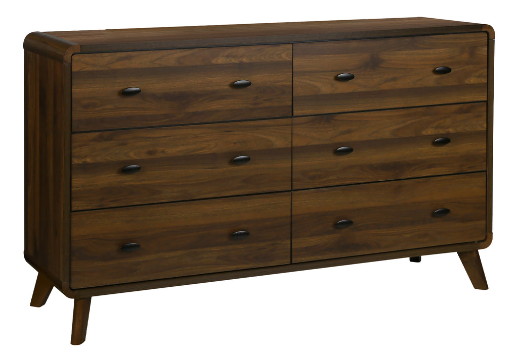 230 Grey Fabric Walnut Finish