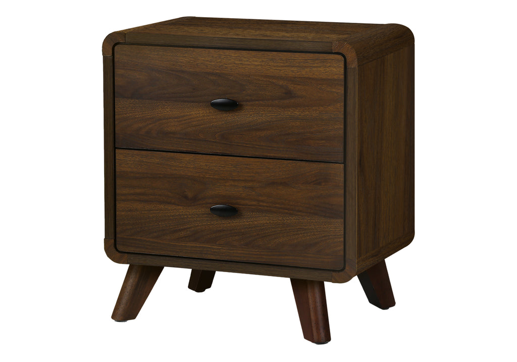 230 Grey Fabric Walnut Finish