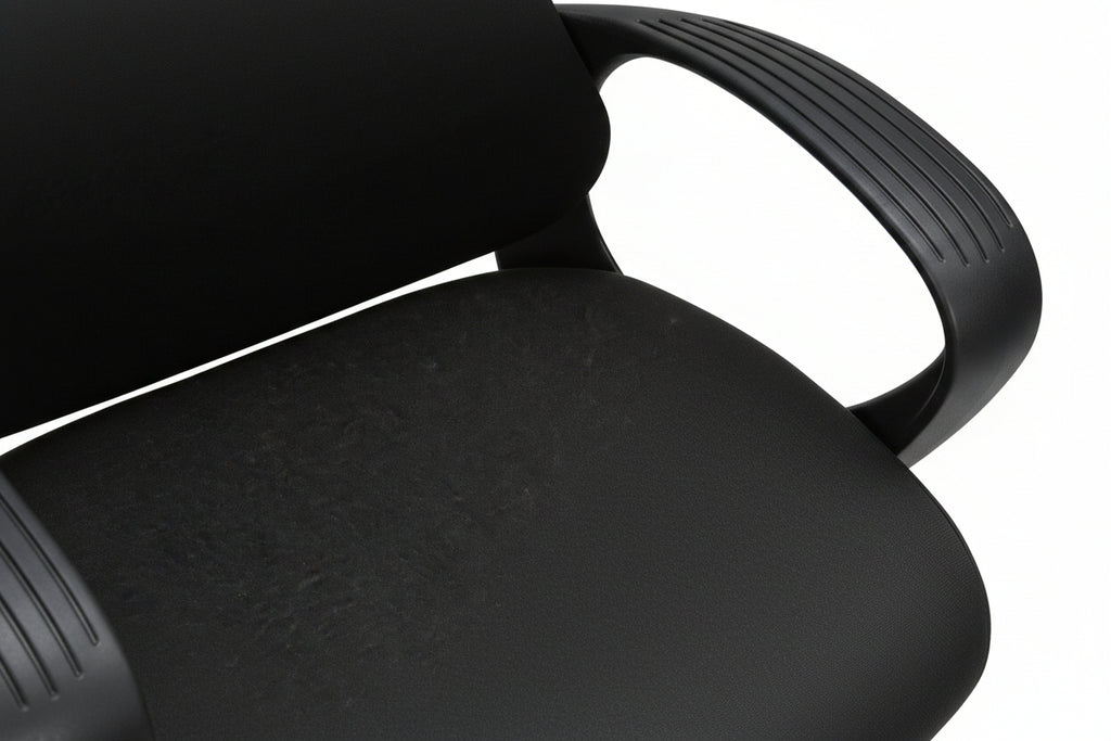 Modern Black Fabric High-Back Executive Office Chair