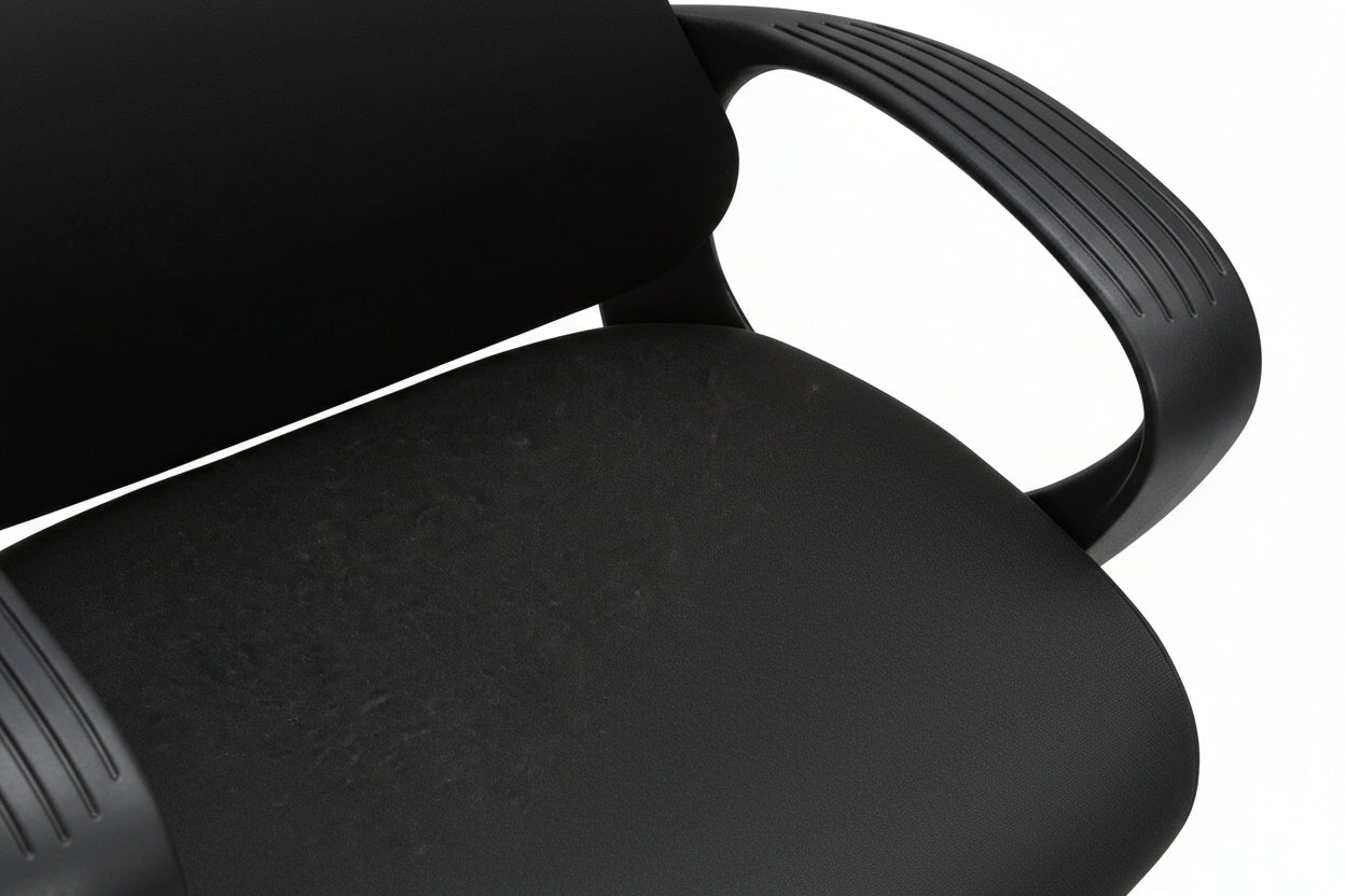 Modern Black Fabric High-Back Executive Office Chair