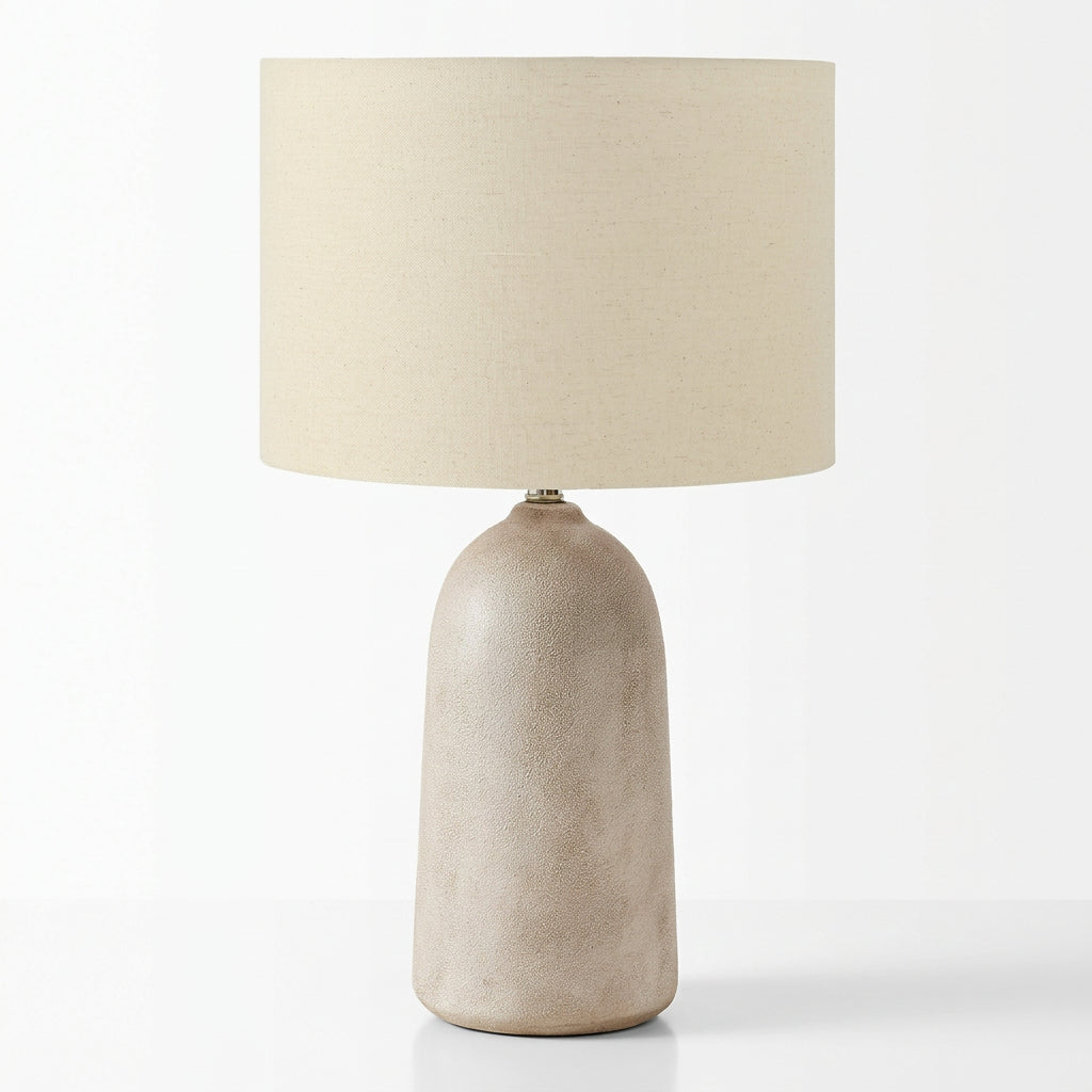 Elara textured ceramic table lamp by Meuble Divino, with a modern design and neutral finish, suitable for home accessories.