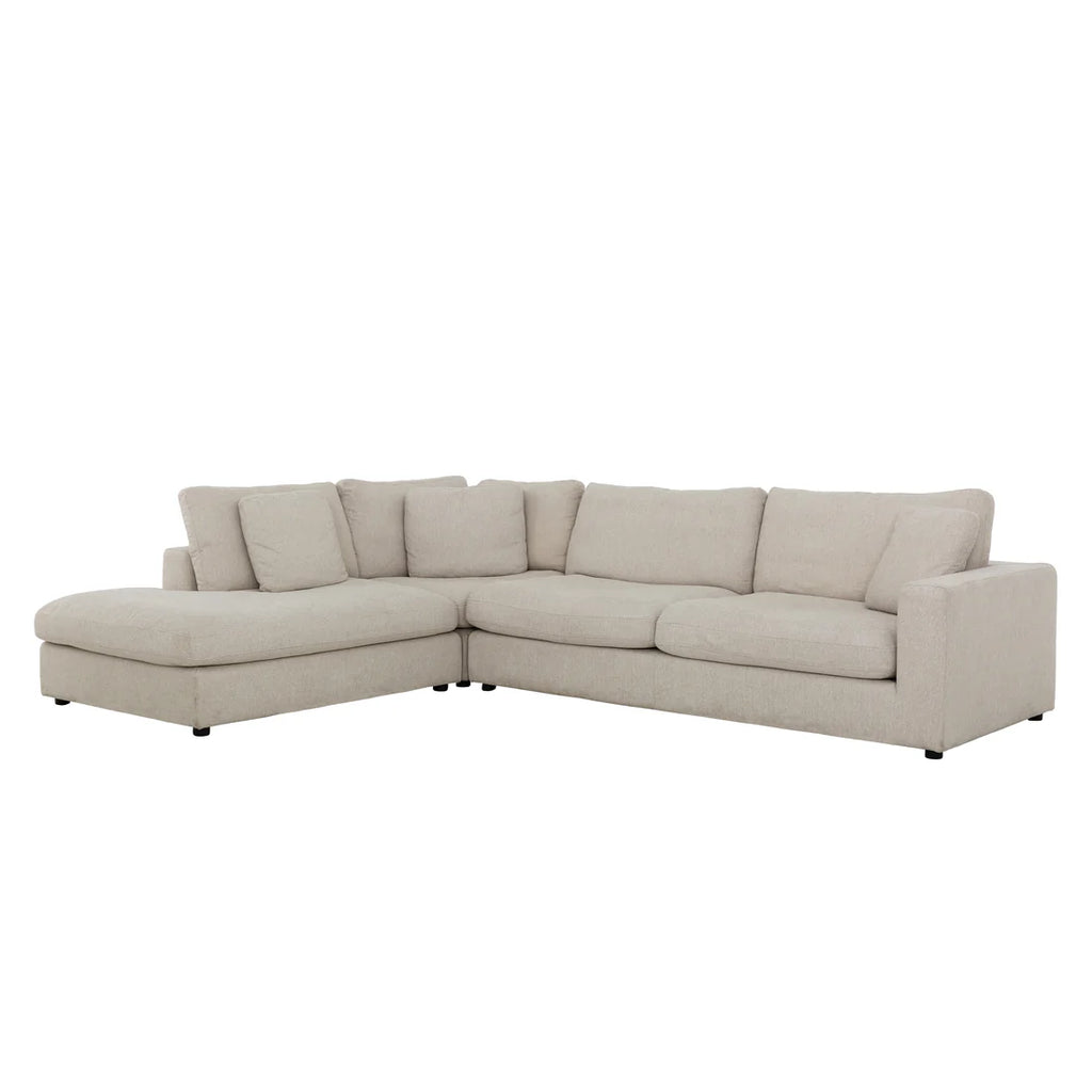 Joelle sofa by Meuble Divino, modern upholstered sofa with plush cushions and sleek design, shown from a front view.