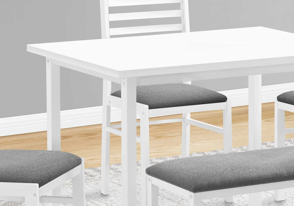 Modern 5-piece dining set by MTL meubles et Matelas with a wooden table and matching chairs, perfect for kitchen or dining room.