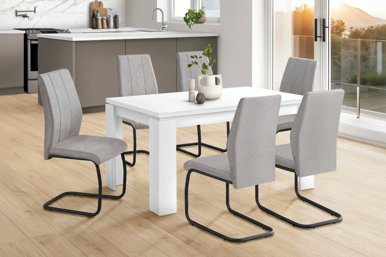 Table de salle à manger urbaine blanche