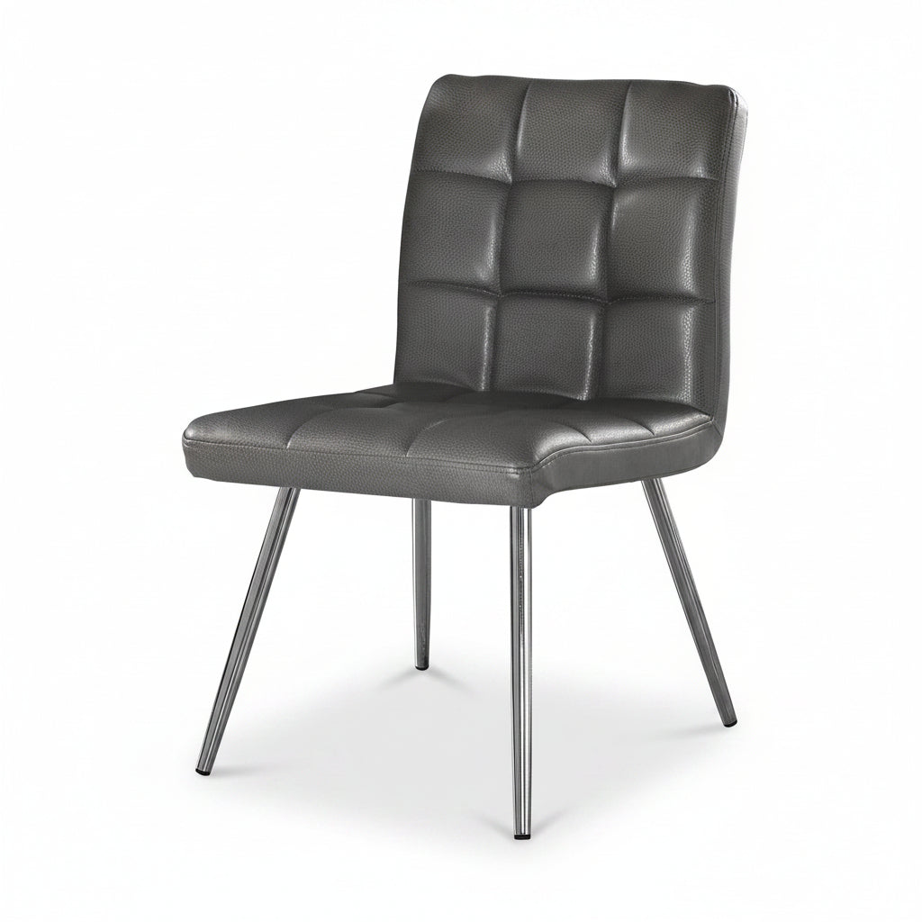 Chaises Elite en similicuir anthracite
