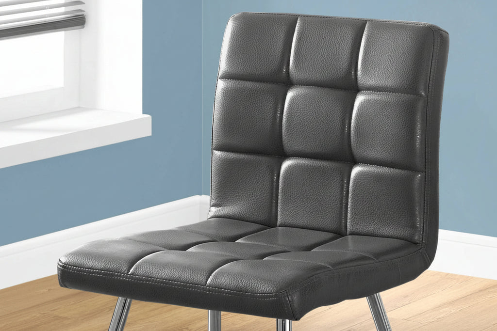 Chaises Elite en similicuir anthracite