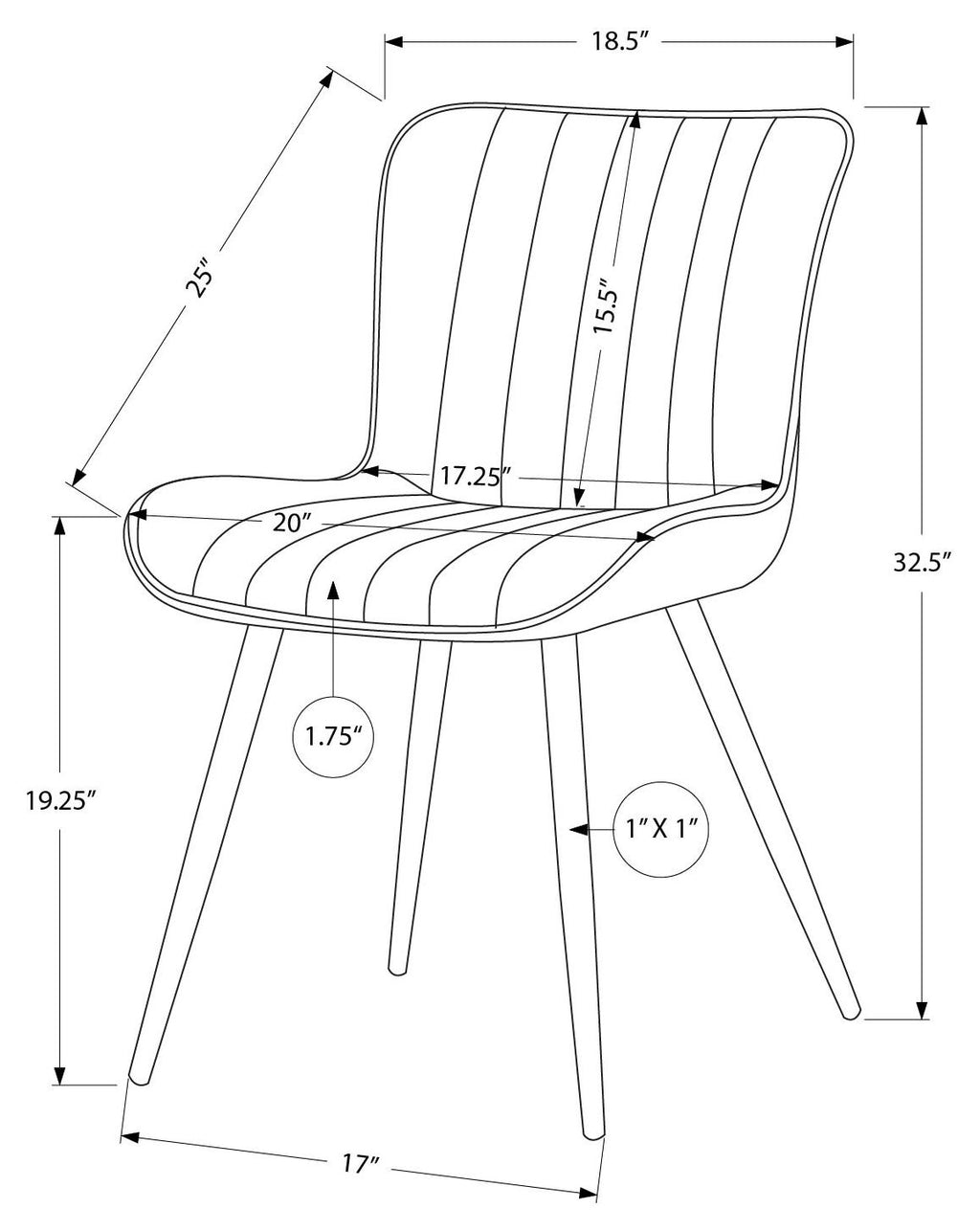 Modern Channel-Back Dining Chairs – Set of 2