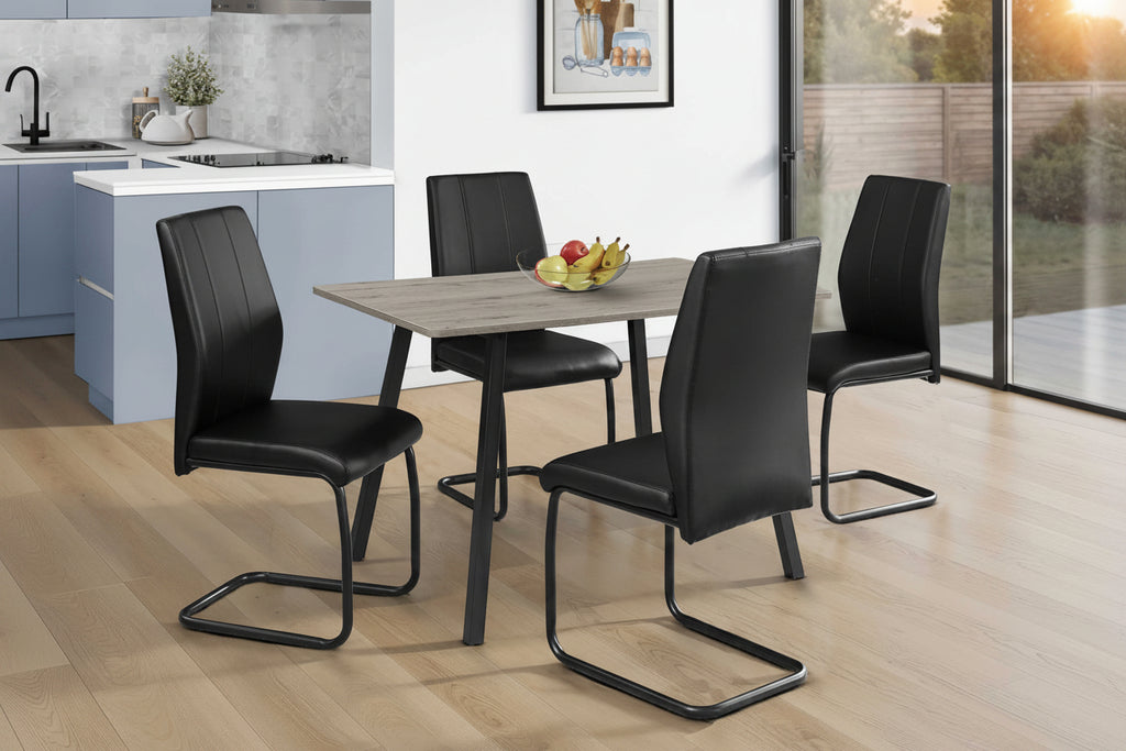 Table de salle à manger moderne 48" – Taupe et noir