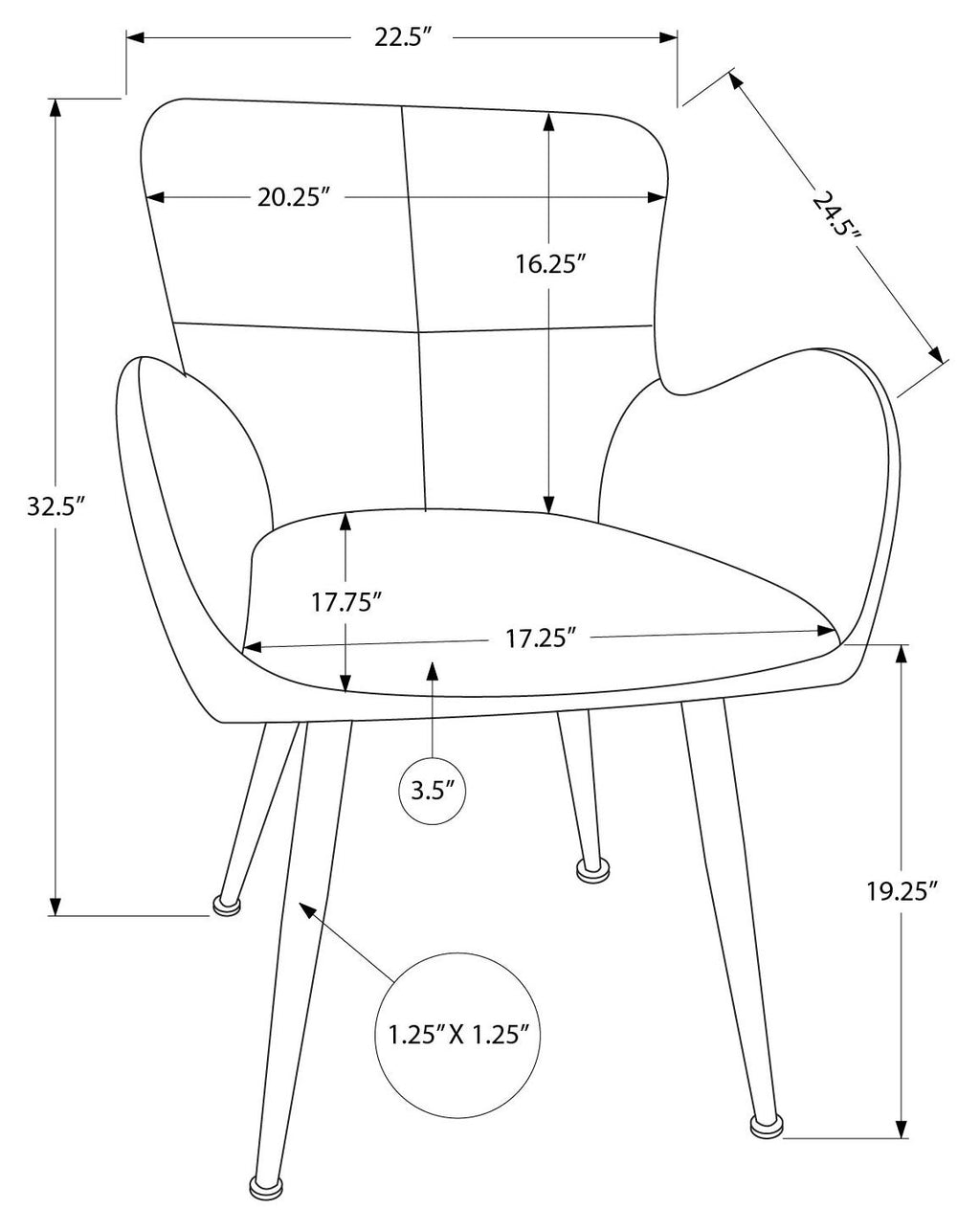 Set of 2 leather-look dining chairs with metal legs from Meuble Divino, showcasing modern design and comfortable seating.