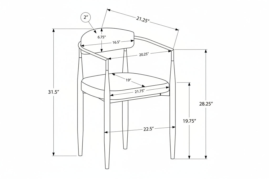 Chaises de salle à manger Nova en tissu gris avec pieds en métal noir – Lot de 2