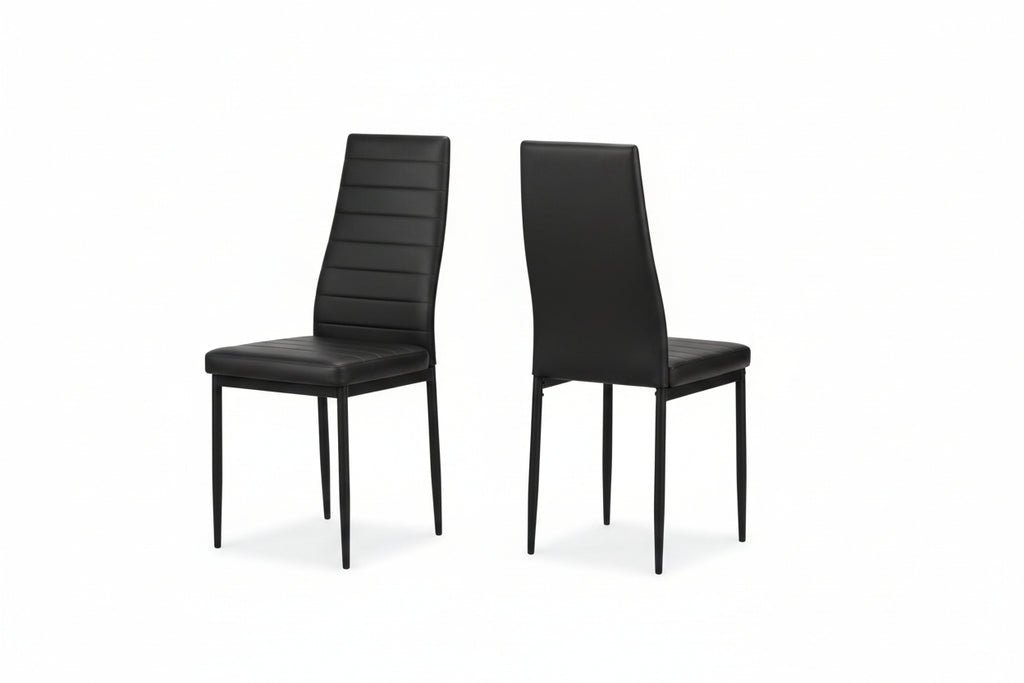 Modern High-Back Dining Chairs – Set of 2