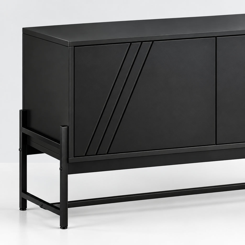 Contemporary 60-inch TV stand and media console by Meuble Divino, featuring sleek design and spacious storage compartments.