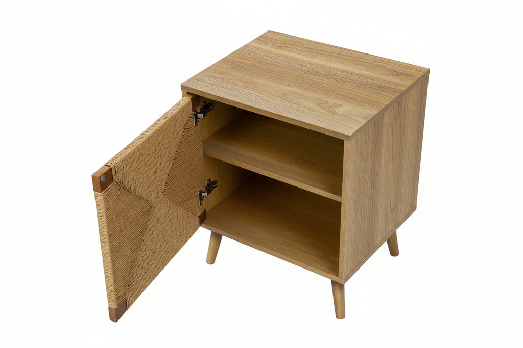 Table de nuit noyer clair