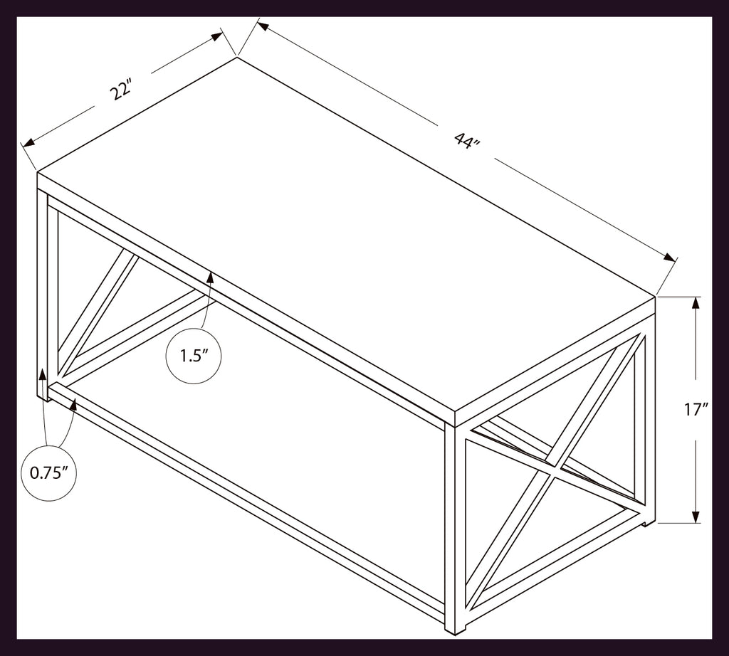 Table basse blanc brillant avec piètement en X chromé