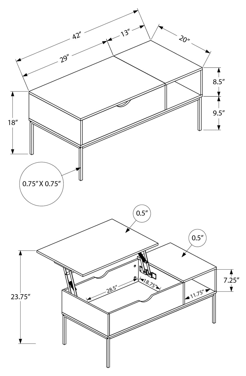 Knox Lift-Top Coffee Table