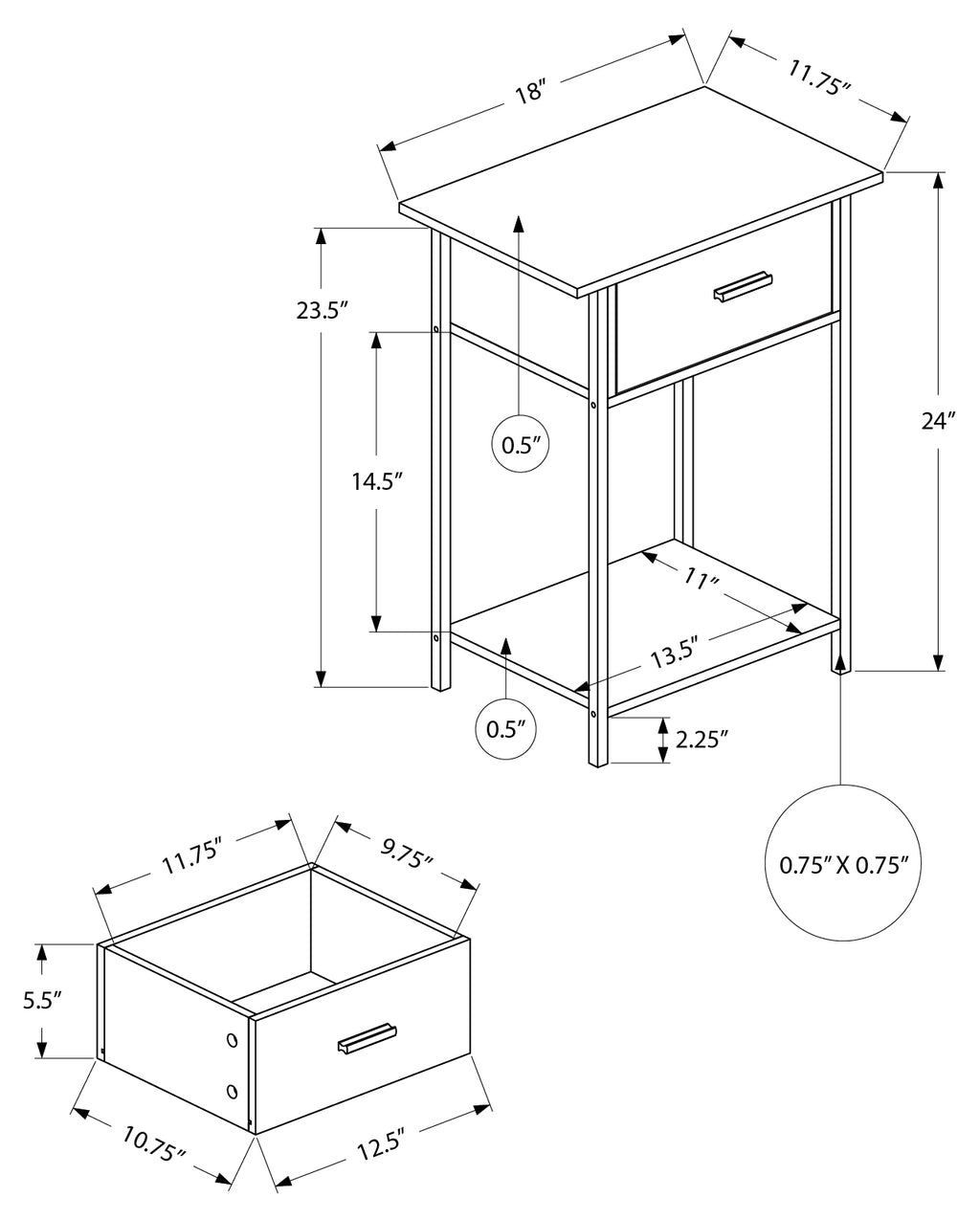 Meuble Divino compact accent table with drawer and shelf, versatile accessories piece for living room decor, I_3815.jpg