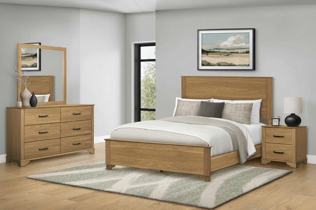 265 Queen Medium Oak Finish
