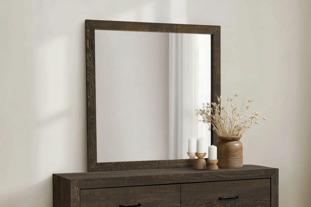 Rustic oak queen bedroom set Meuble Divino