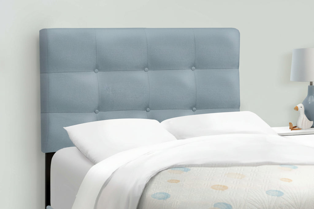 Kairo Bed-Velours bleu acier