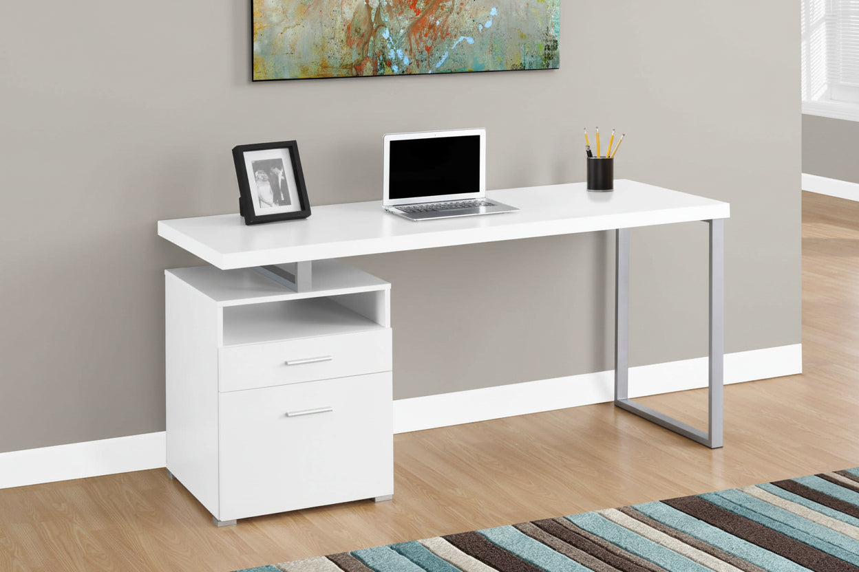 Westwood reversible computer desk with drawers