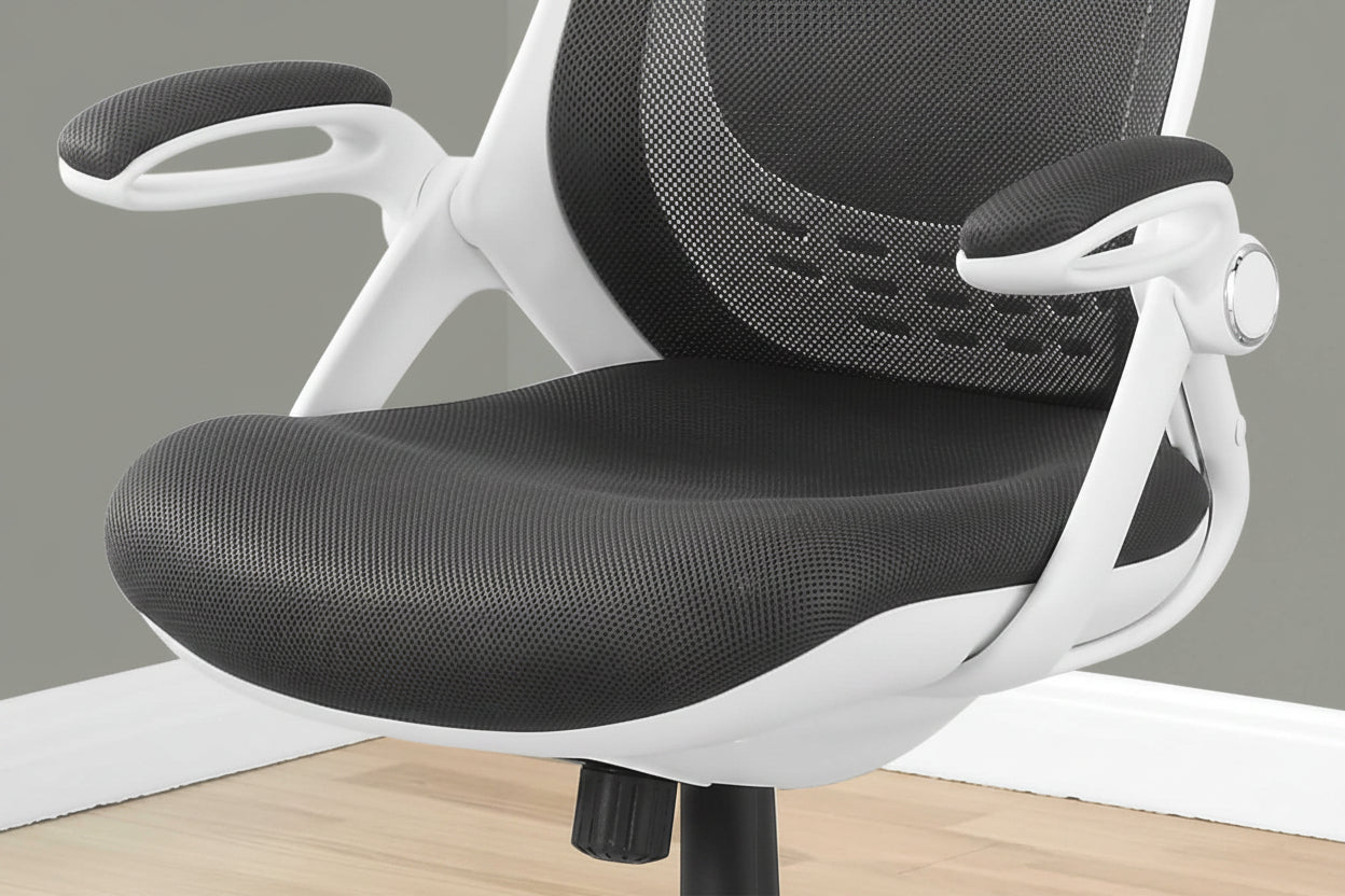 Grey Mesh High-Back Executive Office Chair