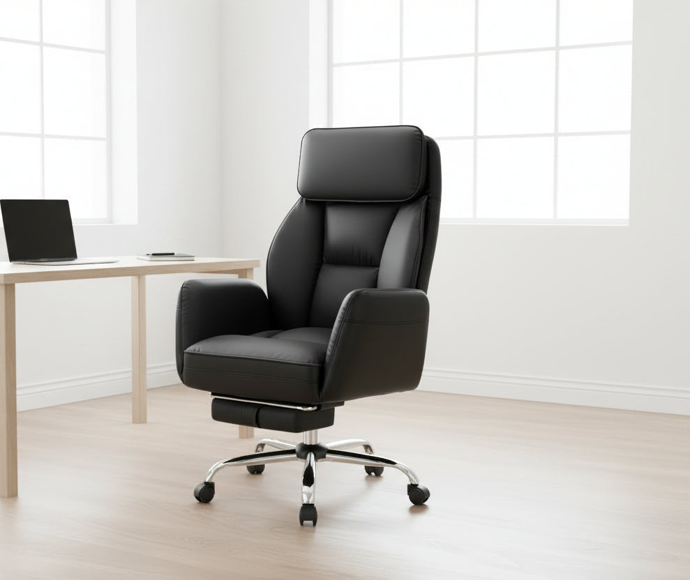 Apex High-Back Reclining Office Chair with Footrest