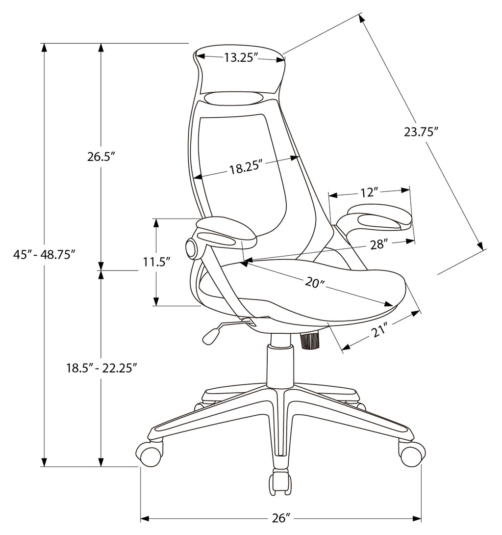 High-Back Executive Office Chair – Black