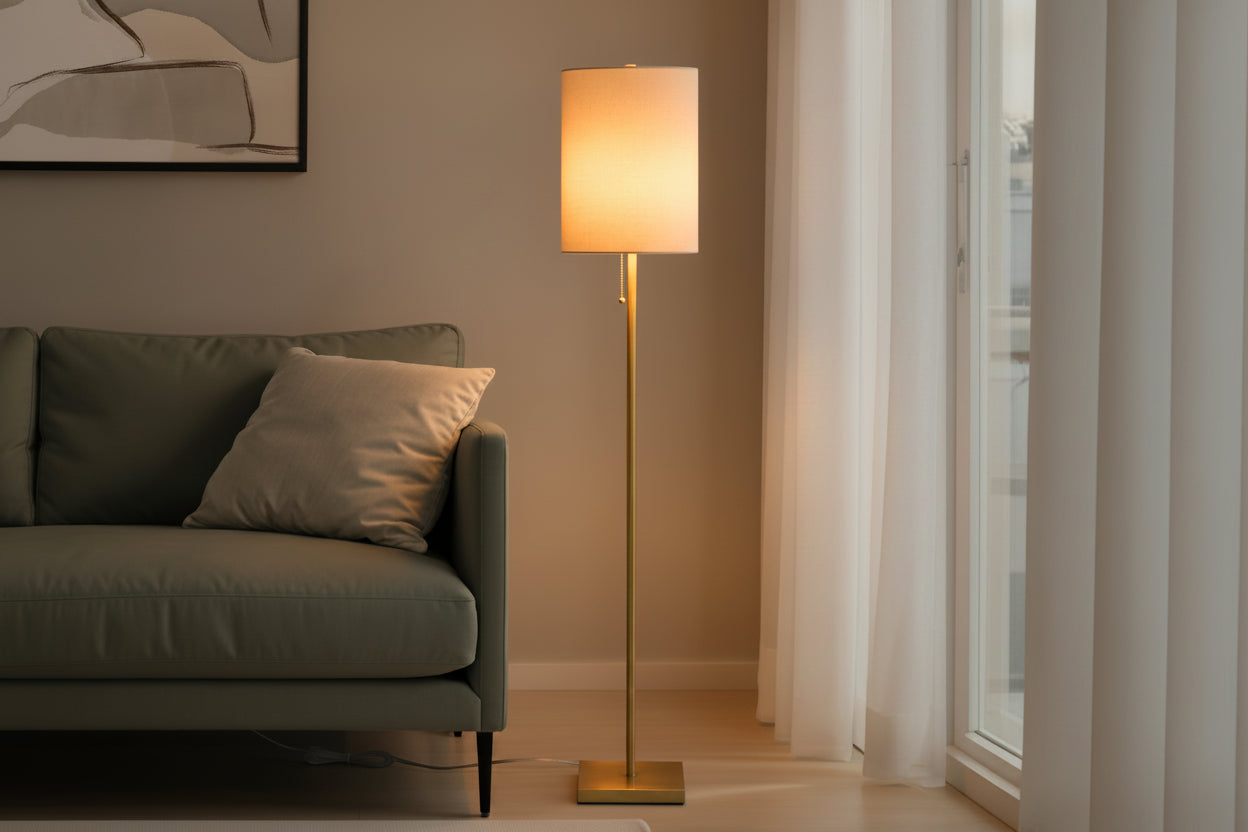 Lampadaire Aurelia en laiton