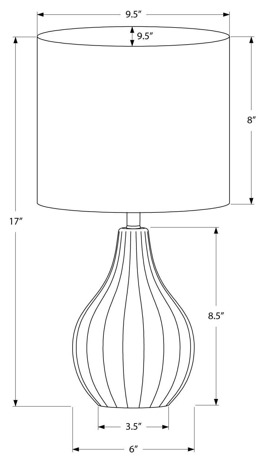 Ribbed Ceramic Table Lamp