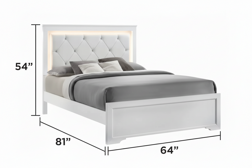 Brook Bedroom Set Queen – White 6 pieces MTL Meubles et Matelas