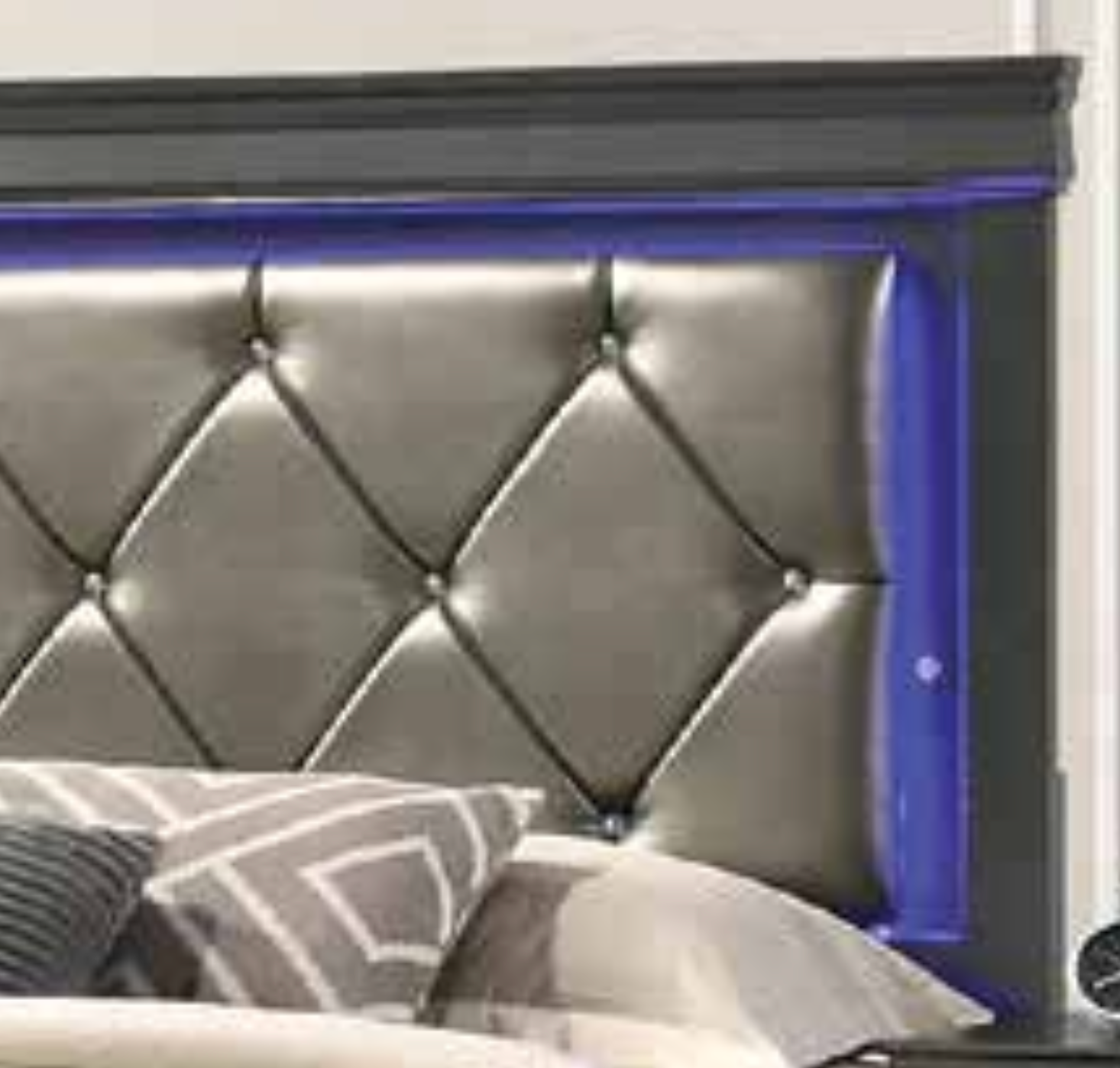 Ensemble de chambre Brook Queen – Gris anthracite 6 pièces